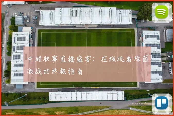中超联赛直播盛宴:在线观看绿茵激战的终极指南